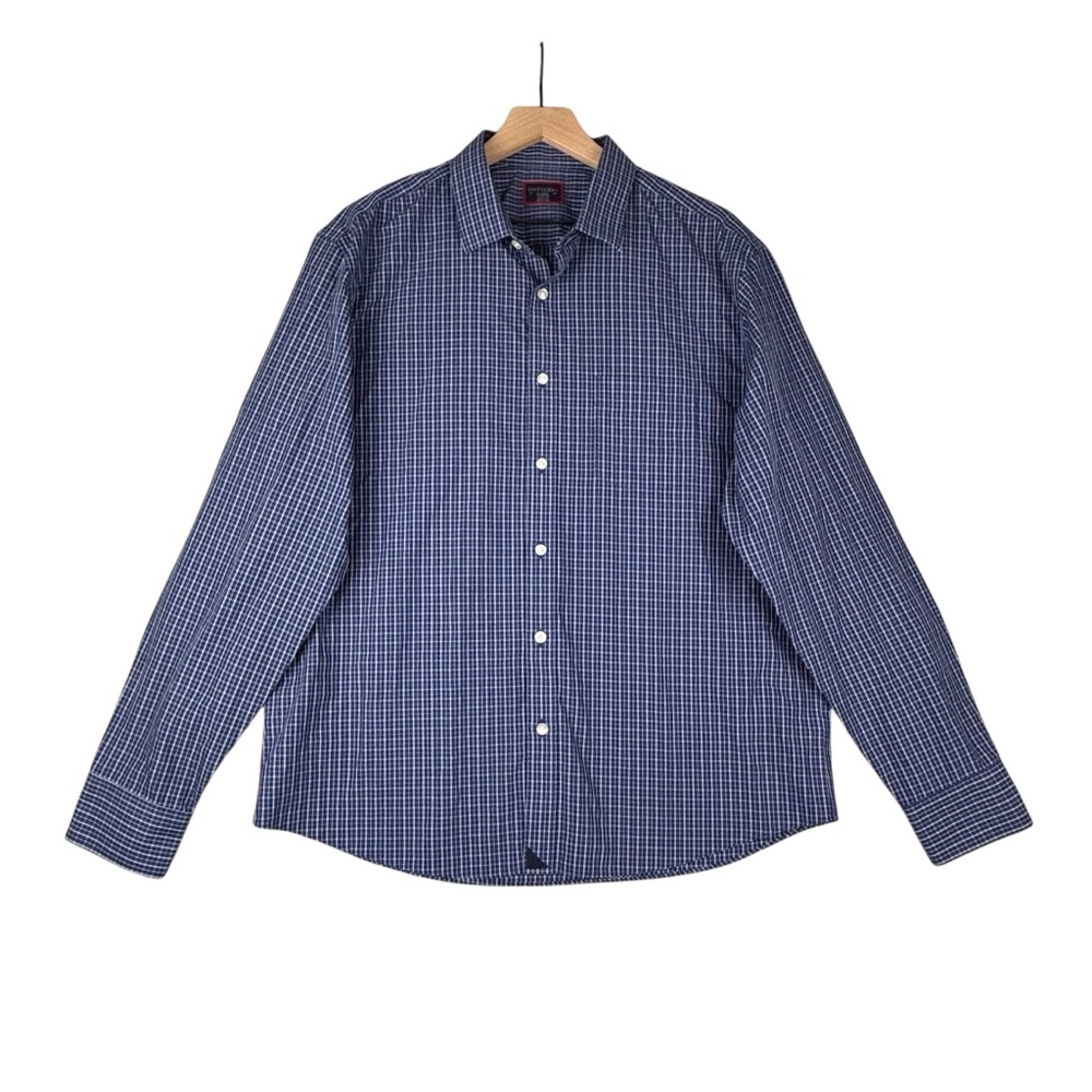 UNTUCKit Shirt Mens XL Blue Check Wrinkle Free Button Down Preppy Office - Picture 2 of 11